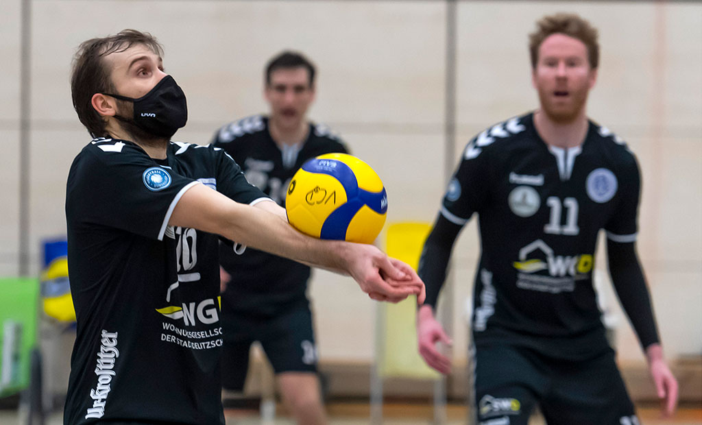 Volleyball, 2. Bundesliga, unter Coronabedingungen, Dresden, 2021